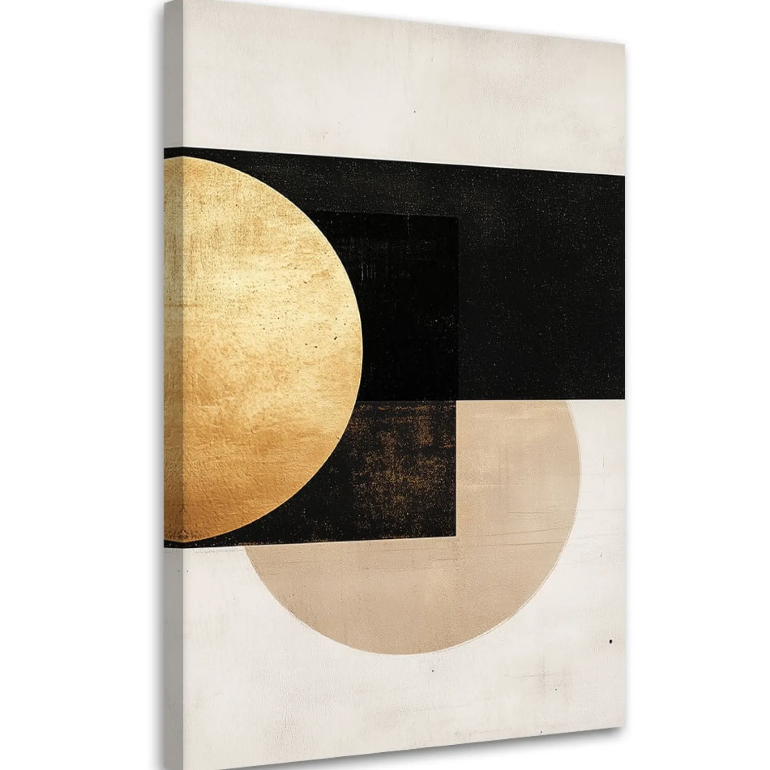 Feeby Obraz na płótnie, Abstrakcja Geometryczna Szaro Zlota 40x60