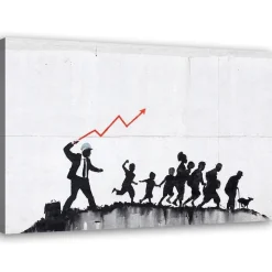 Feeby Obraz na płótnie, Banksy Ekomoniczna polityka 60x40