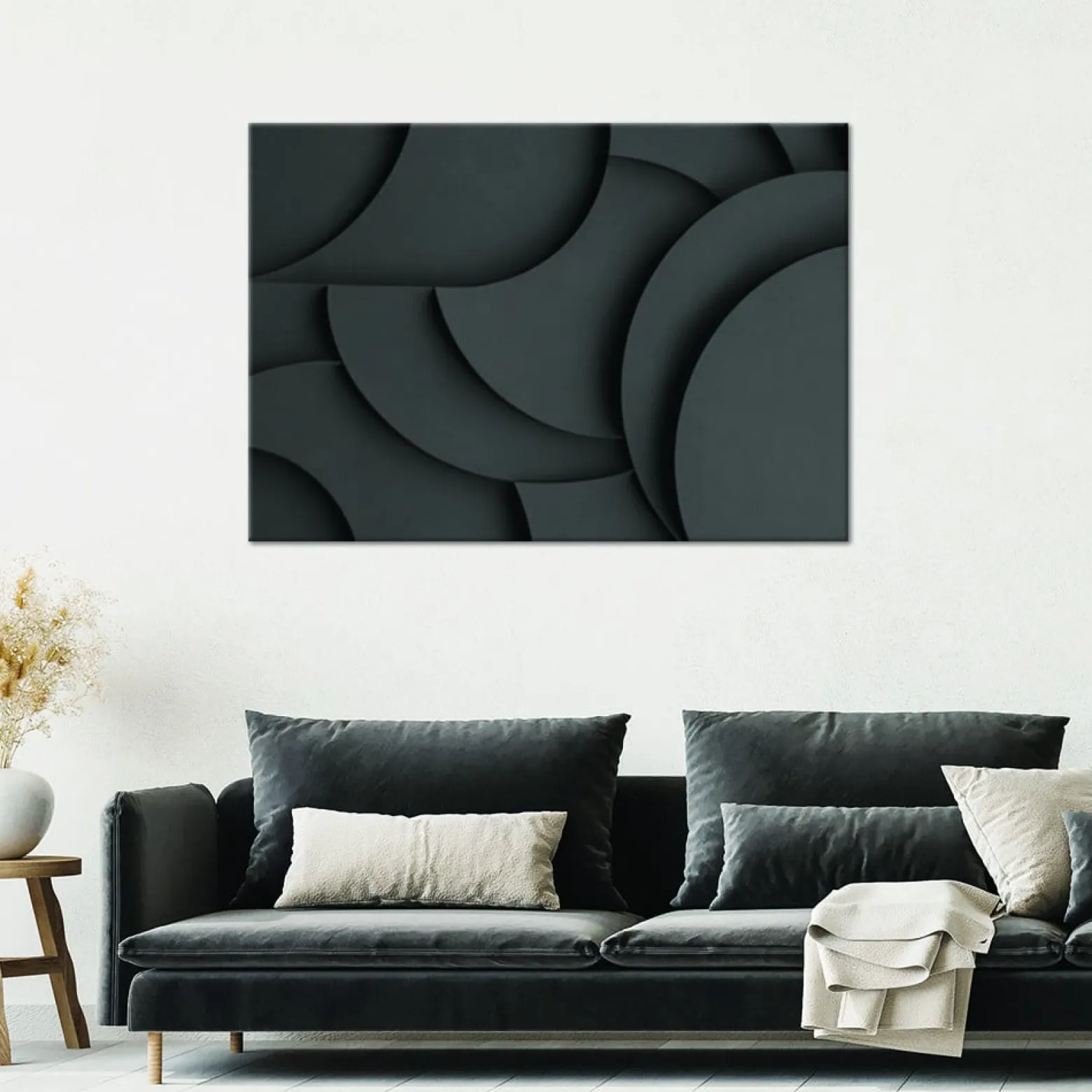 Feeby Obraz na płótnie, Ciemna Tekstura 3D 60x40