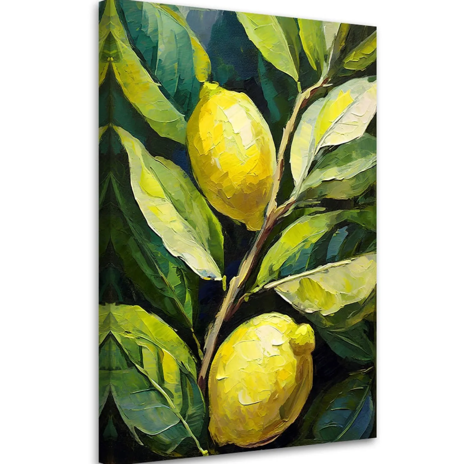 Feeby Obraz na płótnie, Cytryny akryl ręcznie malowany 40x60