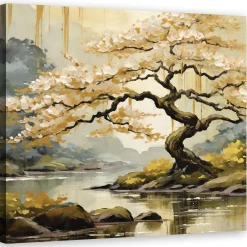 Feeby Obraz na płótnie, Japonia Drzewo Krajobraz Natura 30x30