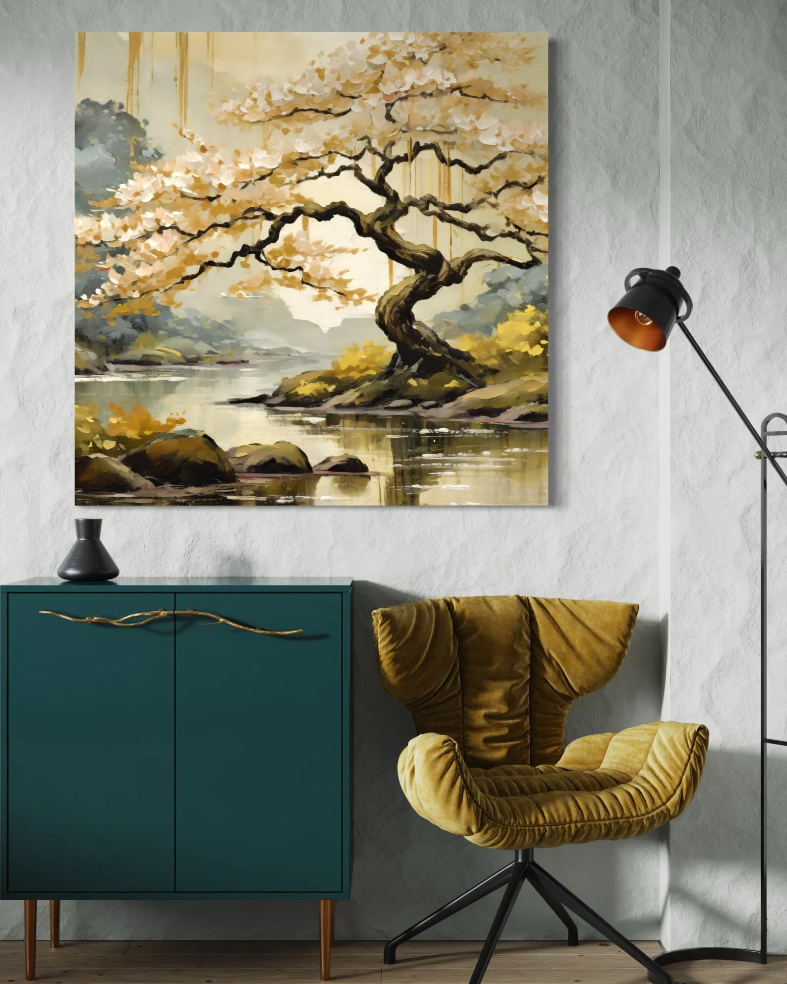 Feeby Obraz na płótnie, Japonia Drzewo Krajobraz Natura 30x30
