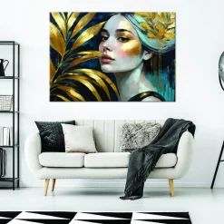 Feeby Obraz na płótnie, Kobieta Botanika Glamour 60x40