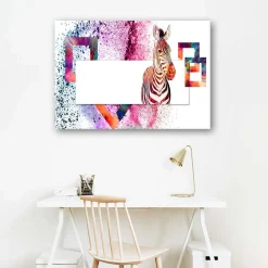 Feeby Obraz na płótnie Kolorowa zebra dla dziecka 60x40