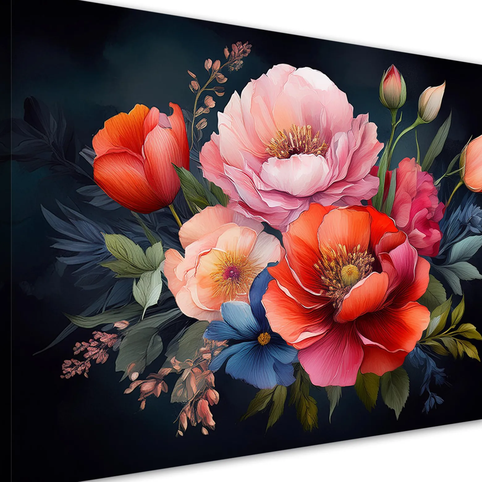 Feeby Obraz na płótnie, Kolorowe Kwiaty Rośliny 60x40