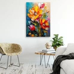 Feeby Obraz na płótnie, Kwiaty Impresjonizm 40x60
