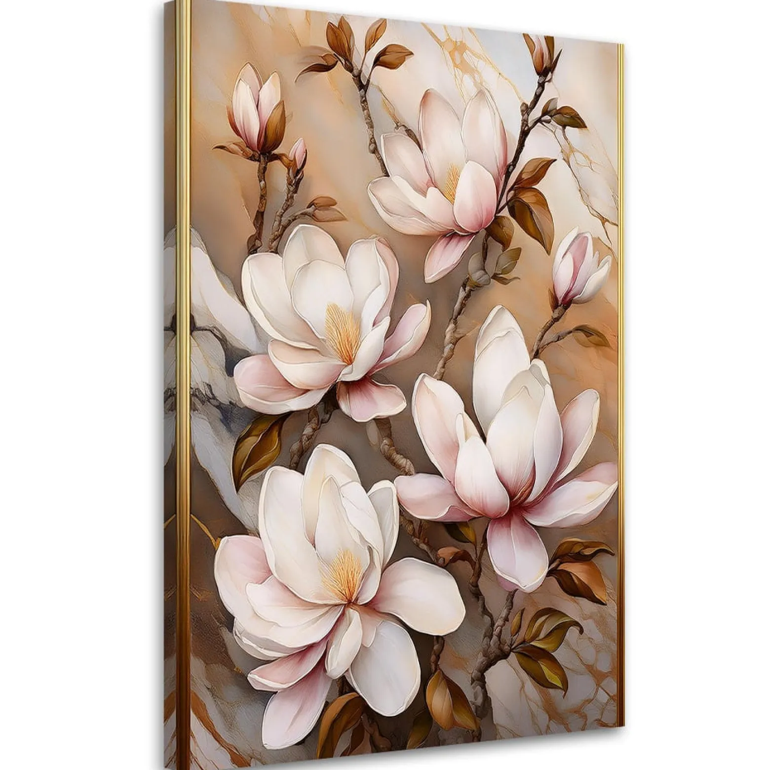 Feeby Obraz na płótnie, Kwiaty Magnolii Natura Botanika 40x60