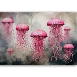 Feeby Obraz na płótnie, Meduza Morska Różowa 60x40