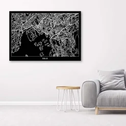 Feeby Obraz na płótnie Oslo plan miasta 60x40