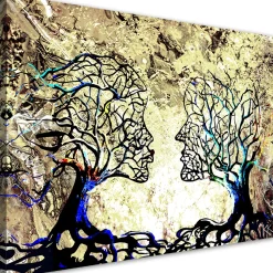 Feeby Obraz na płótnie, Pocałunek drzewa miłość abstrakcja 60x40