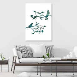 Feeby Obraz na płótnie, Ptaki na gałązkach 40x60