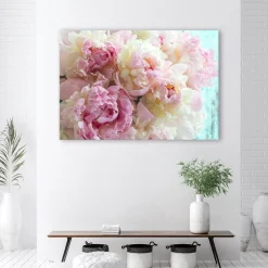 Feeby Obraz na płótnie, Różowe kwiaty piwonii 60x40