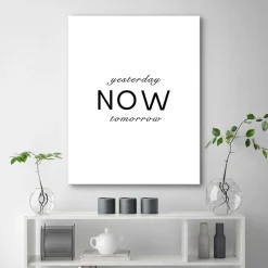 Feeby Obraz na płótnie typografia Wczoraj dziś jutro 40x60
