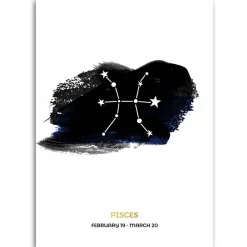 Feeby Obraz na płótnie Znak zodiaku Ryby 40x60
