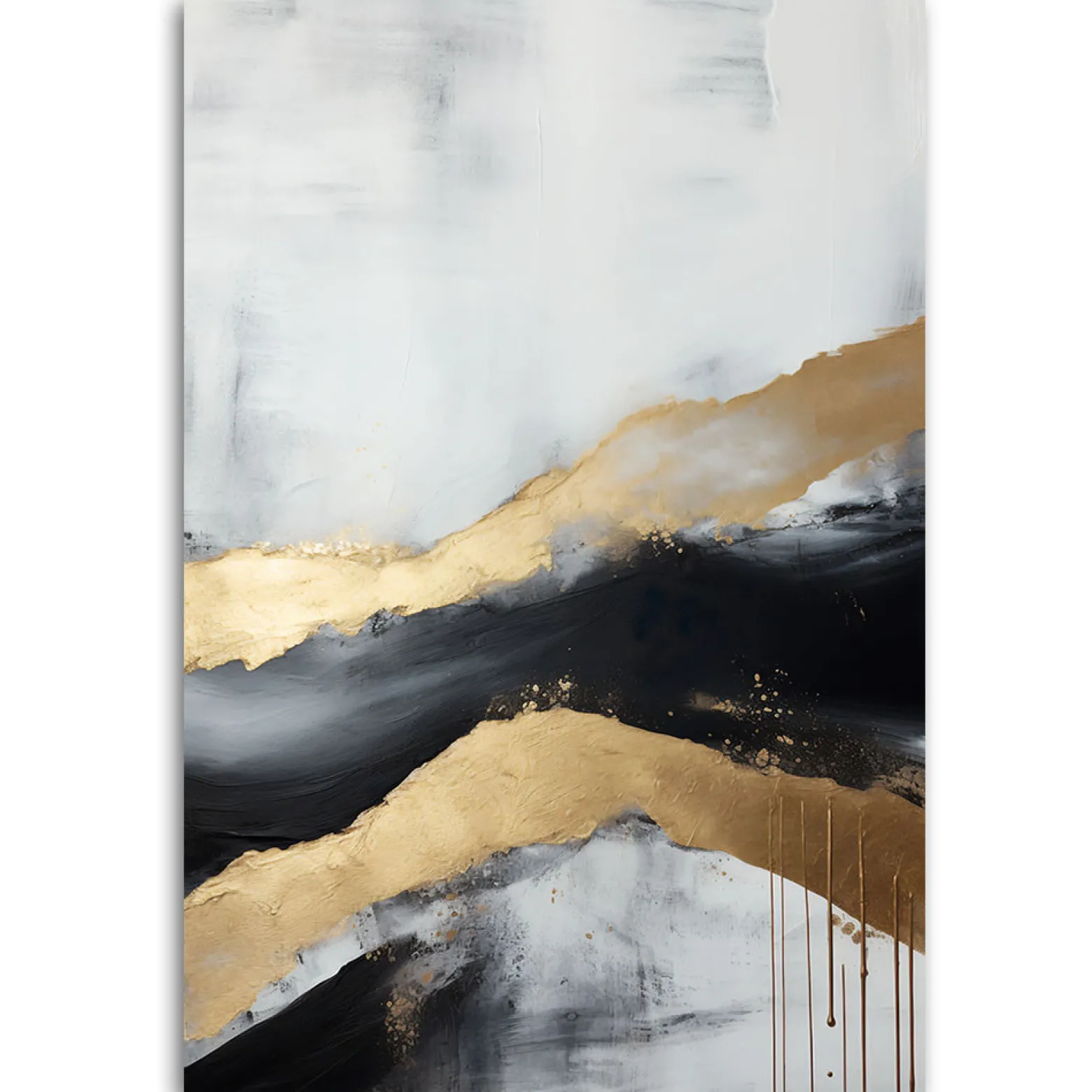 Feeby Obraz na płótnie, Złota abstrakcja 40x60