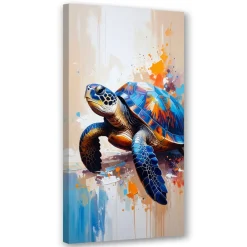Feeby Obraz nowoczesny do kuchni salonu biura, Żółw Gady Morze Ocean 40x80
