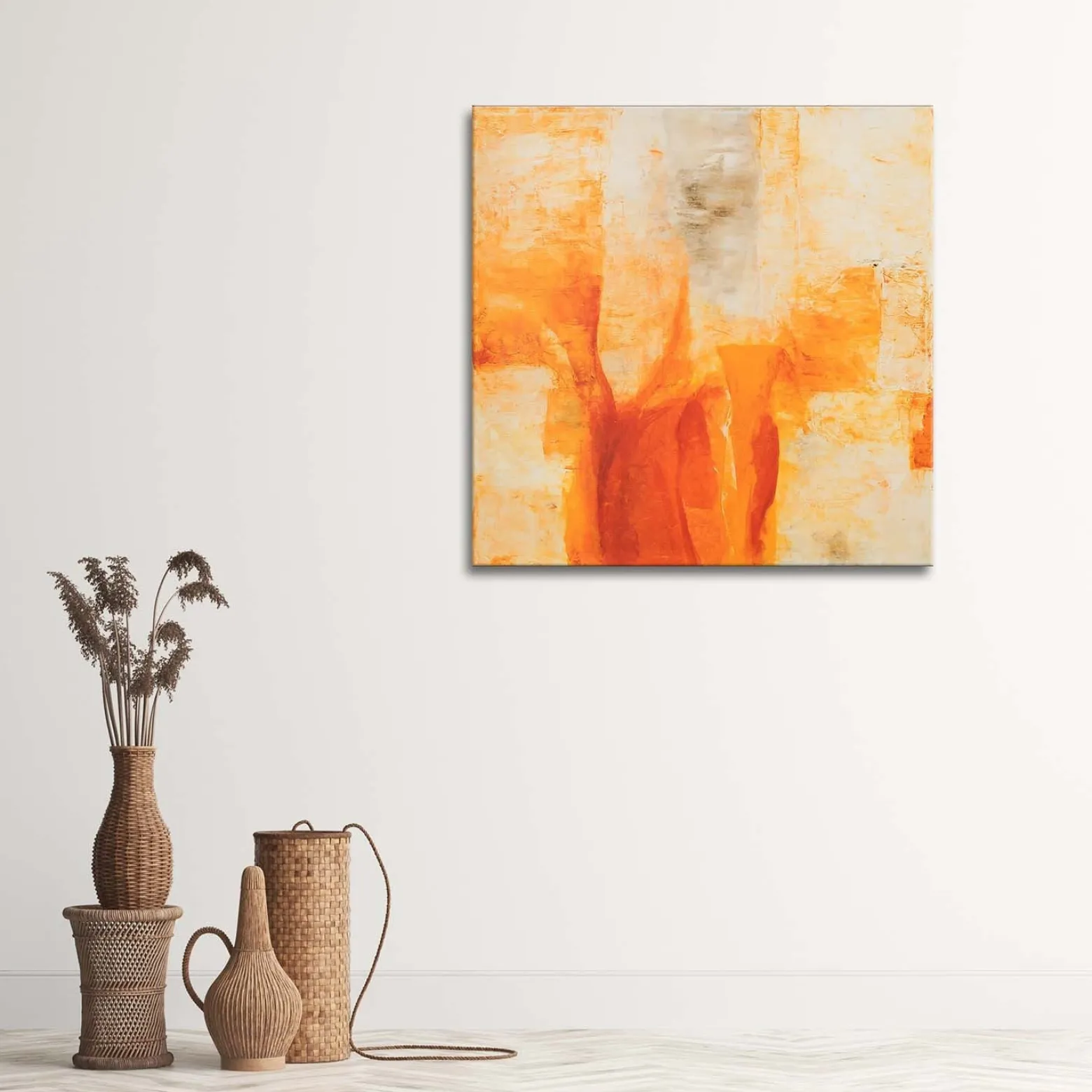 Feeby Obraz Pomarańczowy wzór z dołu do góry 30x30