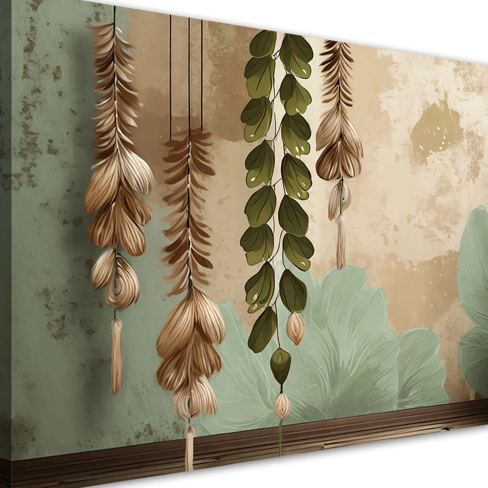 Feeby Obraz, Wiszace liście vintage 60x40