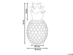 Figurka ozdobna ceramiczna ananas złota