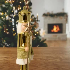 Figurka Dziadek Do Orzechów 60 Cm Boże Narodzenie Złoty