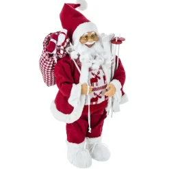 Figurka Mikołaja z prezentami, 60 cm