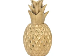 Figurka ozdobna ceramiczna ananas złota