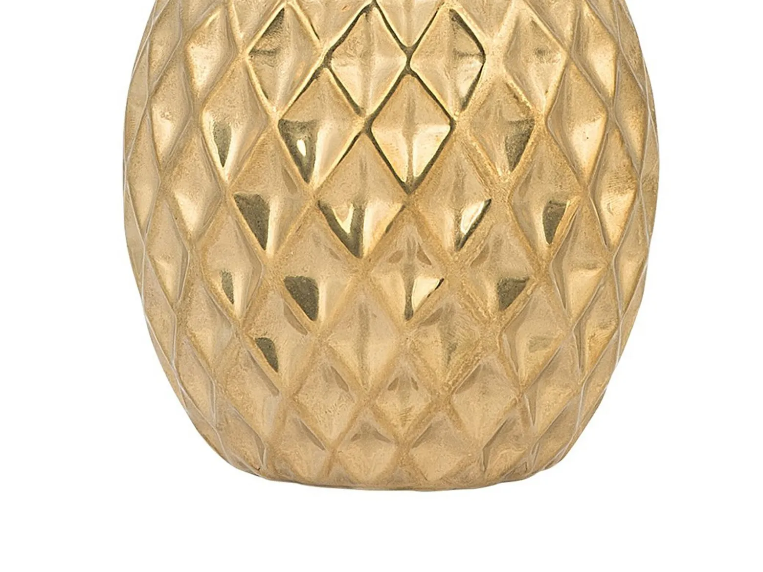 Figurka ozdobna ceramiczna ananas złota