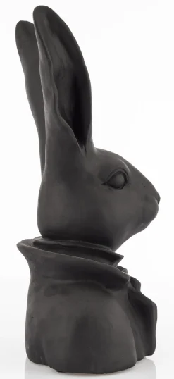 Figurka - popiersie królika 35x20x13 cm TORACE czarny