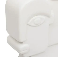 Figurka z dolomitu biała FACE 26 cm