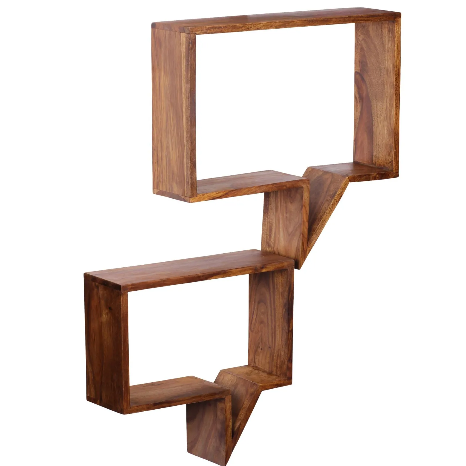 FineBuy Półka ścienna drewno brązowy 50 cm