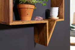 FineBuy Półka ścienna drewno brązowy 50 cm
