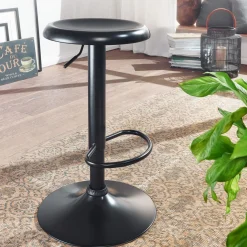 FineBuy Stołek barowy Metal czarny