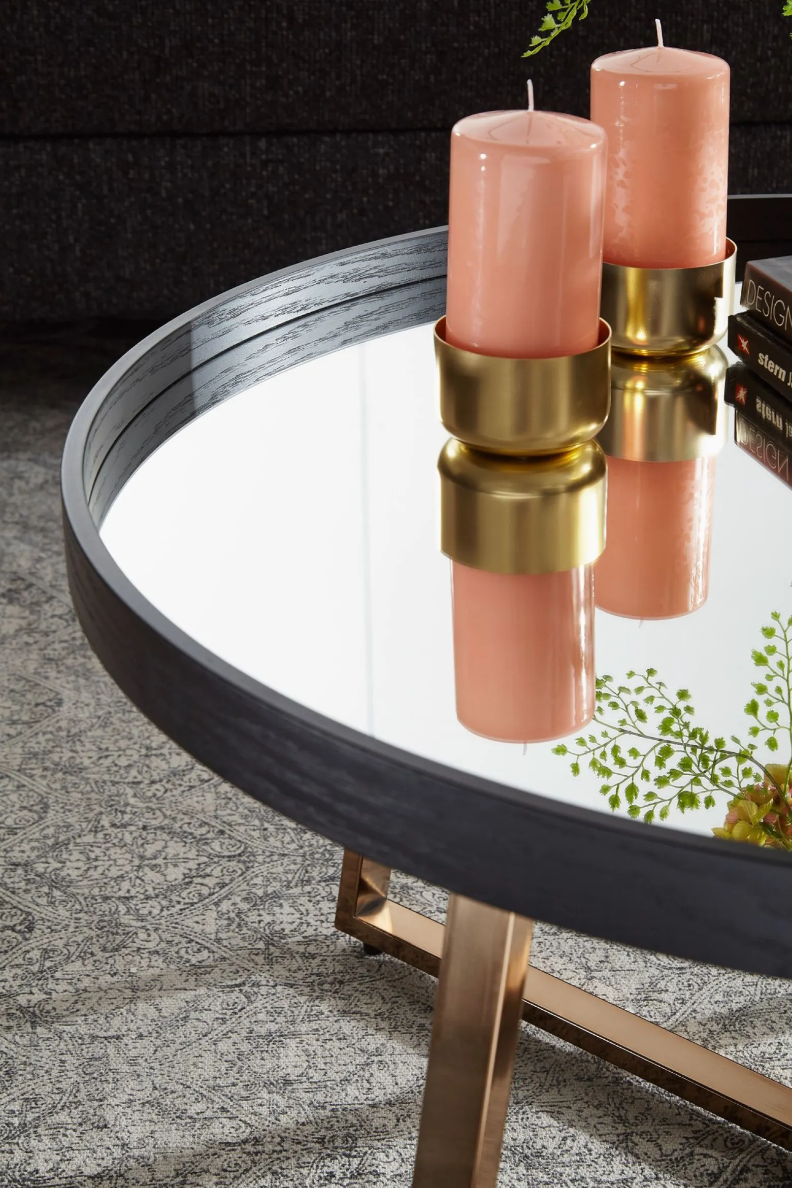 FineBuy Stolik kawowy metal czarny