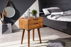 FineBuy Stolik nocny drewno brązowy
