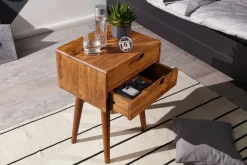 FineBuy Stolik nocny drewno brązowy