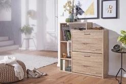 FineBuy Szafka na buty płyta meblowa brązowy