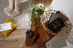 FineBuy zestaw stojaków drewno brązowy