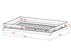 FINI 140x200 białe łóżko dziecięce jednoosobowe Lano Meble
