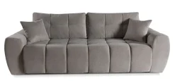 FITU Wygodna, duża sofa rozkładana do salonu, szara