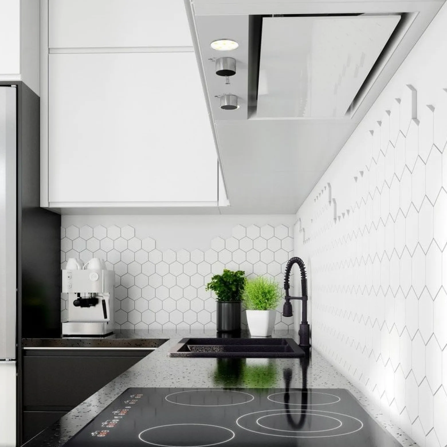 FLOWERI 60.2 WHITE Okap kuchenny