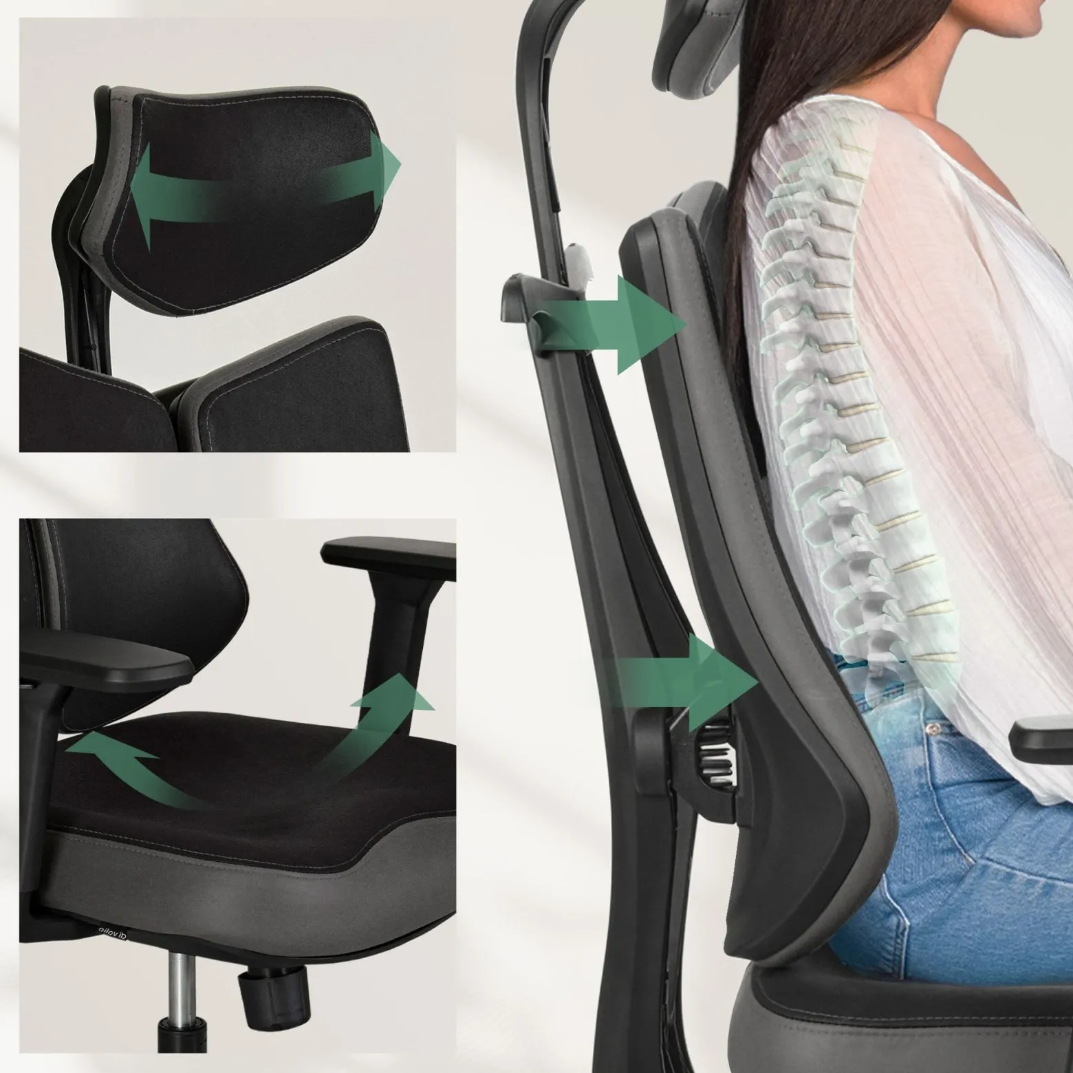 Fotel ergonomiczny biurowy obrotowy di volio Loano