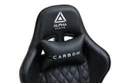 Fotel Gamingowy Biurowy Obrotowy Gracza Alpha Gaming Carbon Czarny