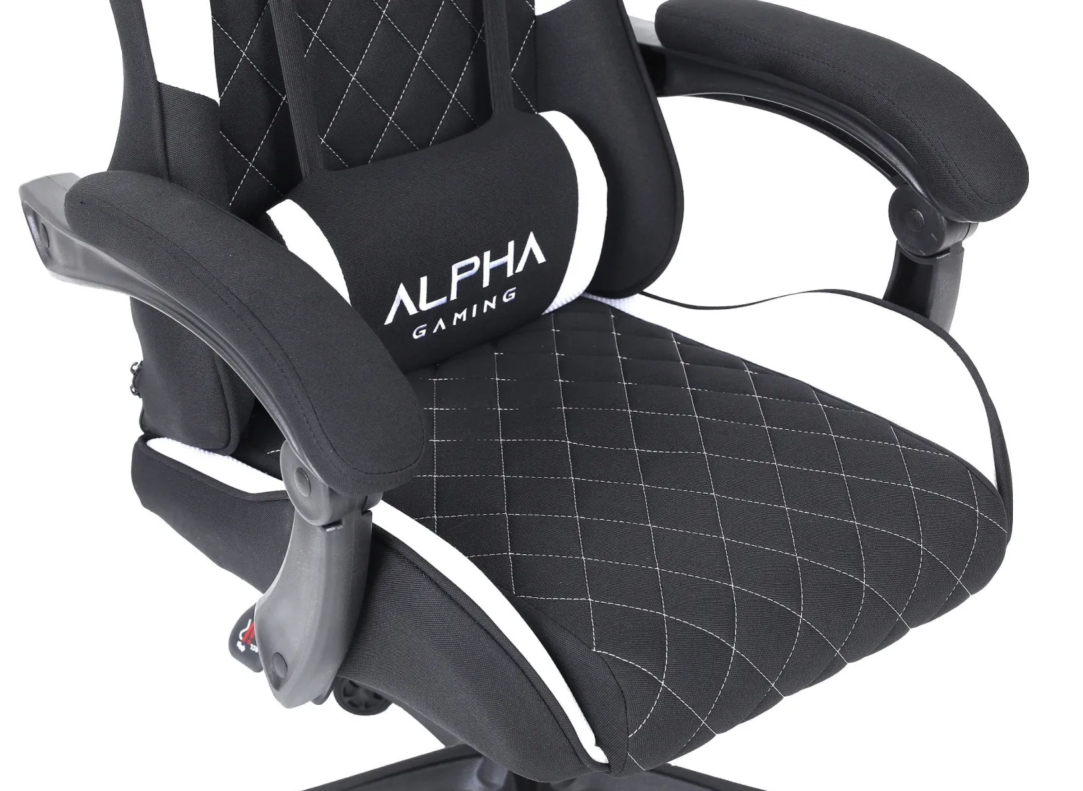 Fotel Gamingowy Materiałowy Biurowy Krzesło Alpha Gaming Kevlar Biały