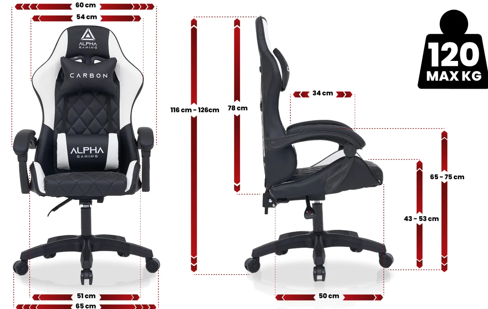 Fotel Gamingowy Materiałowy Biurowy Krzesło Alpha Gaming Kevlar Biały