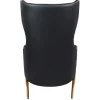 Fotel HAMPTON VELVET czarny, ekoskóra czarna