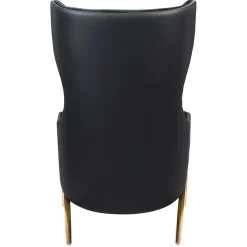 Fotel HAMPTON VELVET czarny, ekoskóra czarna