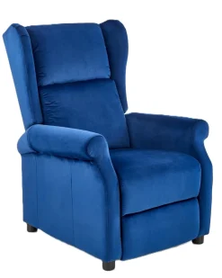 Fotel AGUSTIN 2 VELVET granatowy rozkładany