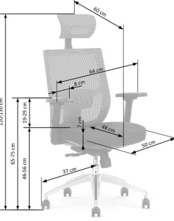 Fotel biurowy Arid szary/czarny