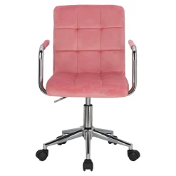 Fotel biurowy Cosmo Arm różowy velvet