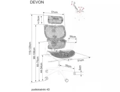 Fotel biurowy DEVON czarny